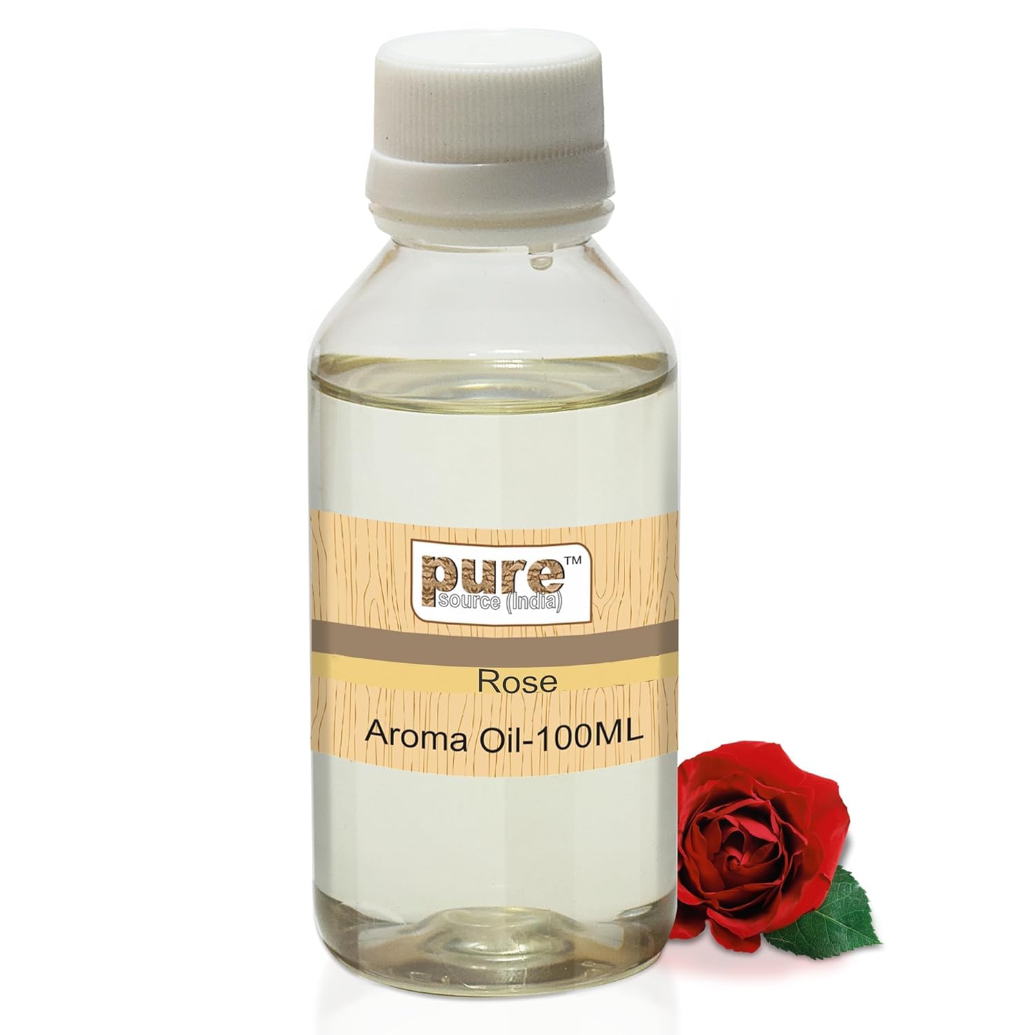 

Pure Source India 100% Pure Aromatherapy Essential Oil - 100ml | Natural Fragrance Oil for Diffusers, Massage, Skin & Hair (Rose)