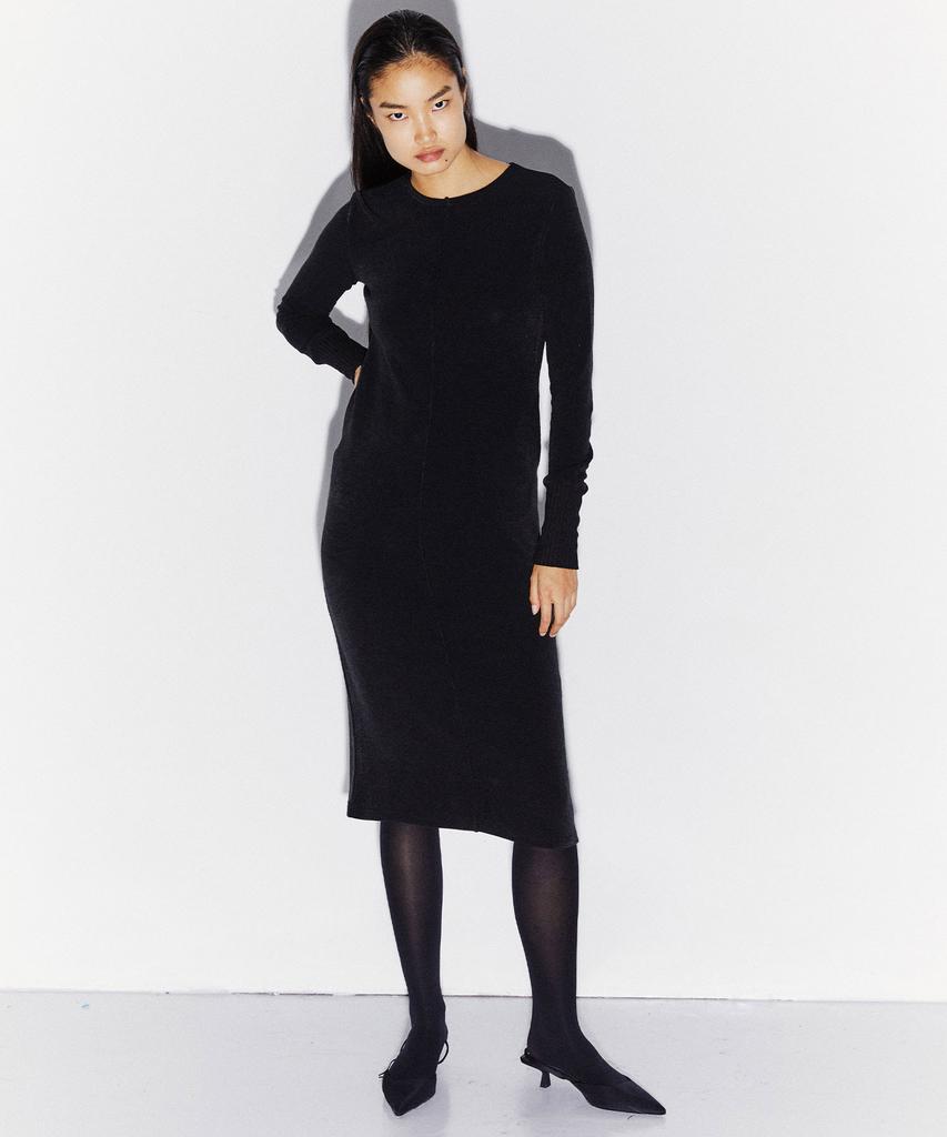 Kimdo Front Back Knit Dress Black
