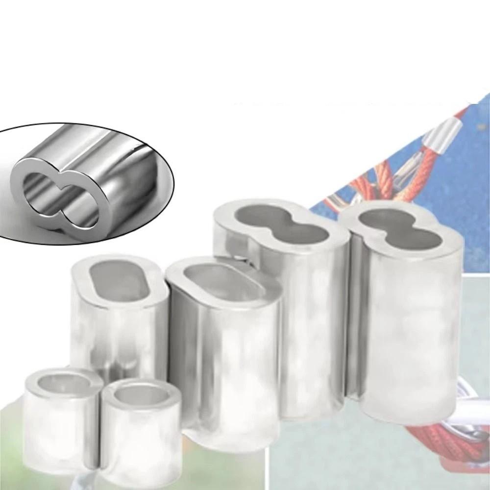 Aluminiummaterial Aluminium-Kabelklemmen Doppelbohrung Crimp-Hülse für Kabel Mechanische Befestigung