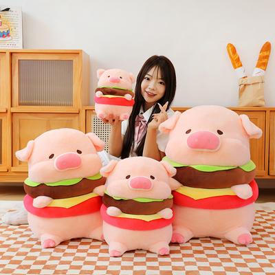Niedliches Burger-Schwein Plüschtier Kreative Kleine Rosa Schwein Puppe Hochzeits-Puppe Geburtstagsgeschenk Kinder-Begleitpuppe