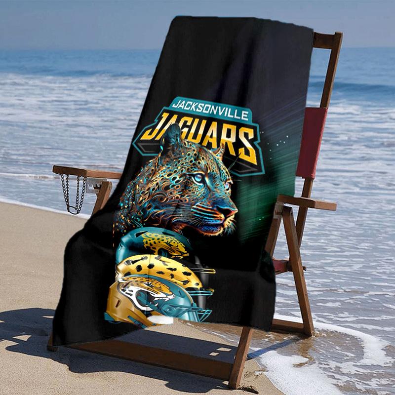 Proof Beach Towel with Jacksonville Jaguars Logo Pattern - Soft,absorbent,quick-drying,machine Washable - Perfect for Swimming,camping,bathing
