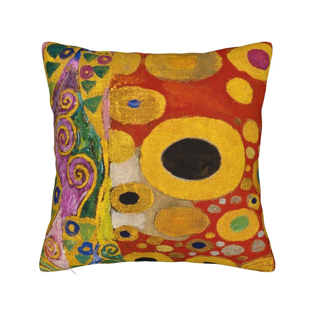Gustav Klimt Freyas Pillowcase Polyester Cushion Cover Decorations Abstract Art Pillow Case Cover Home Square 45X45cm