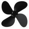 4 Blades Fireplace Fan Blade Stove Fan Blades Replacement Parts Home Stove AccessoriesBlack