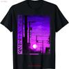 Japan Retro Vibes Vaporwave In Lofi Tokyo Streetwear T Shirt for Dad Vintage Washed Unisex Versatile Fashion Stylish Casual
