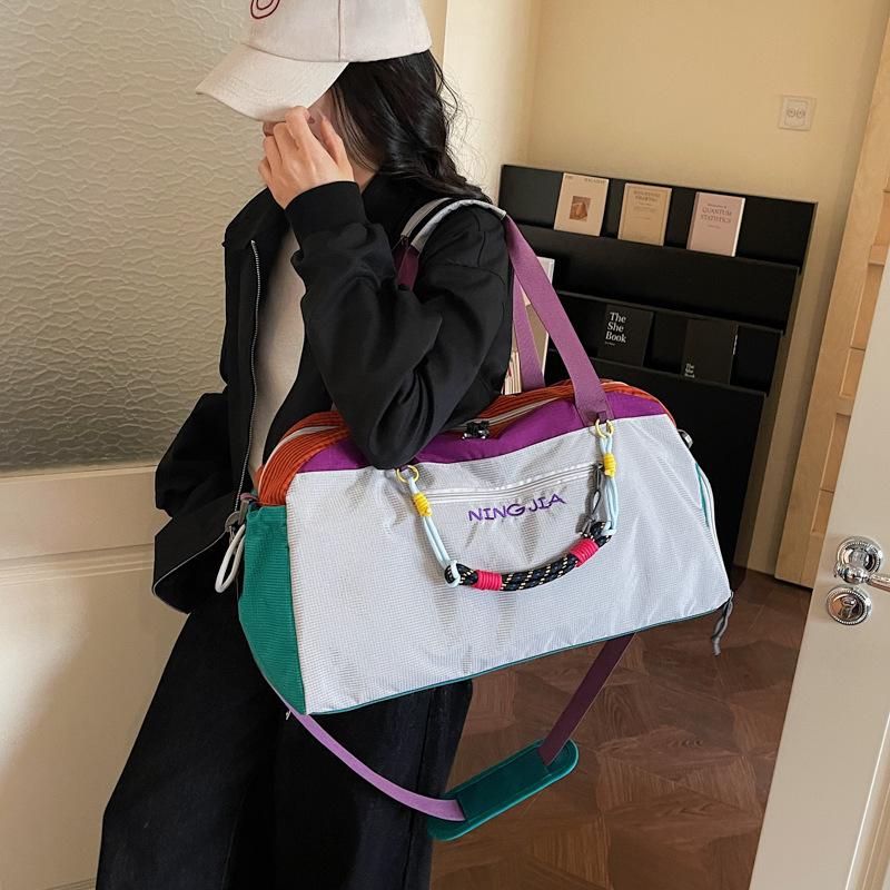 Fashion Color-matching Sports Dry-wet Separated Yoga Bag for Business Trips and Travel Luggage Bag