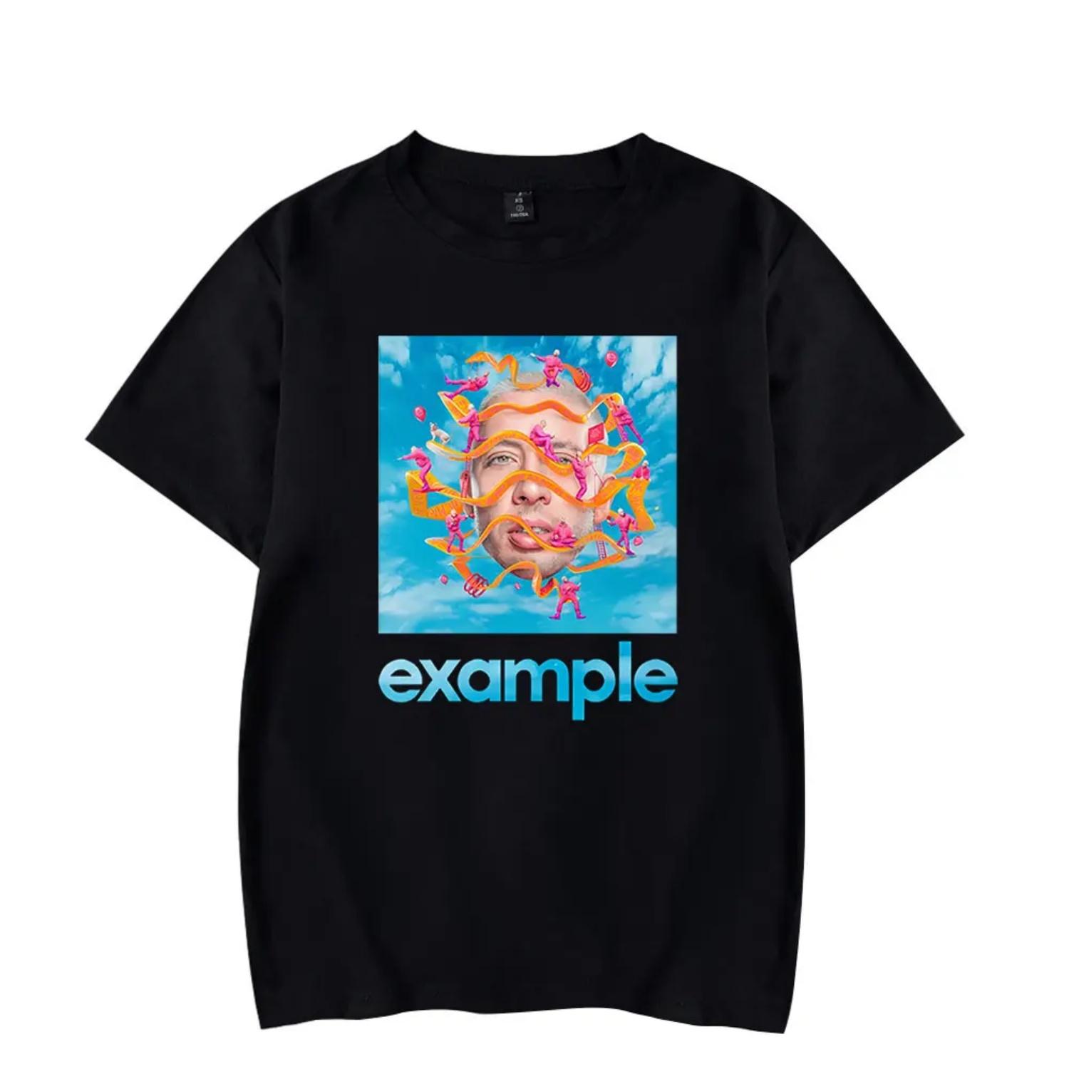 

Example Tshirt Crewneck Short Sleeve T-shirt Men Women Streetwear Printing Casual Harajuku Hip Hop XXXXXL чорний