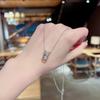 Stainless Steel Chain Sweet Cute Zircon Bunny Rabbit Pendant Necklaces for Women Girls Silver Color Lovely Accessories Gifts