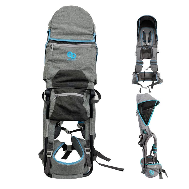 

Детская переноска Childcity с сиденьем-седлом для походов - Наплечная лямка для катания. озеро синий