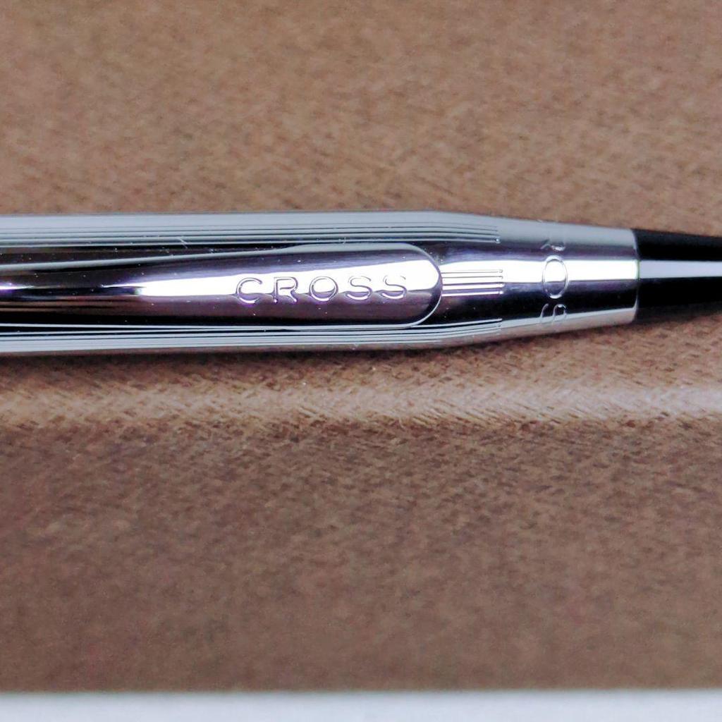 Used CROSS Classic Century Ballpoint Pen Silver with Box and Manual