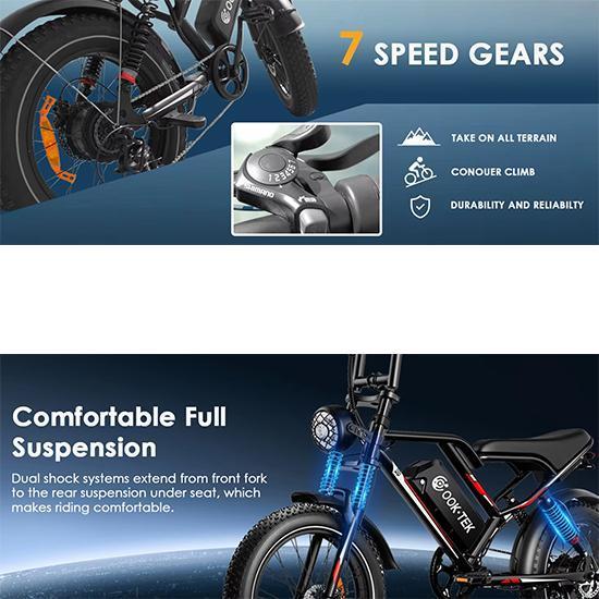 2026 S8 più venduta motore brushless 1000W batteria 48V17.5AH 7 velocità freno a disco bicicletta elettrica per adulti fuoristrada tutto terreno Ebike