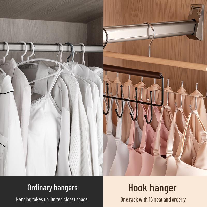 Solid Wood Multifunctional Suspender and Vest Hanger for Wardrobe or Dormitory