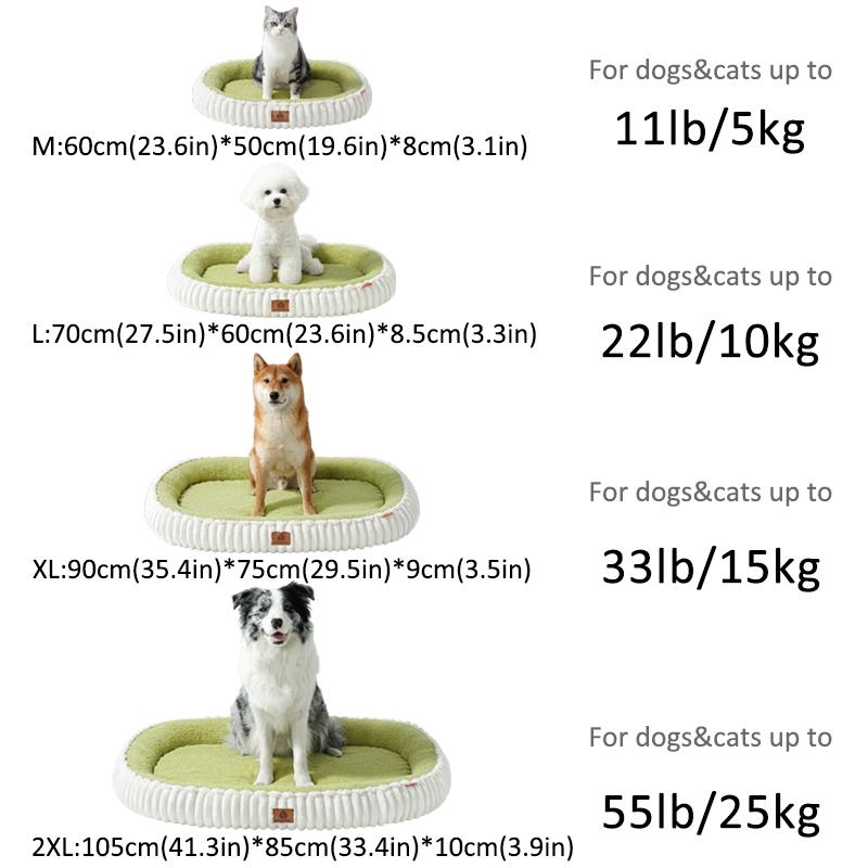 Winter Orthopädisches Hundebett für Hunderassen, Hundesofa mit Noppenschaumstoff, Haustier-Sofa mit vierseitigem Rand, Rutschfester Boden