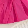 Girls' Solid Color Sleeveless Belted Dress