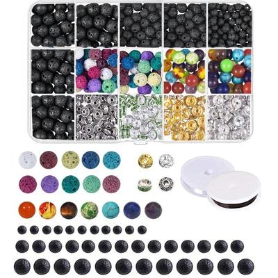 600szt Kolorowe Koraliki Koralik Kamienny do Tworzenia Biżuterii DIY