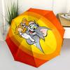 1pc Tom and Jerry Automatic Folding Umbrella - Compact 8-Rib Design, Durable Plastic & Iron1226L