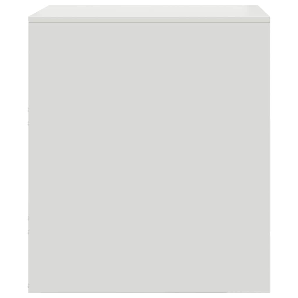 Nightstands (2 pcs) White 34.5 x 39 x 44 cm Steel