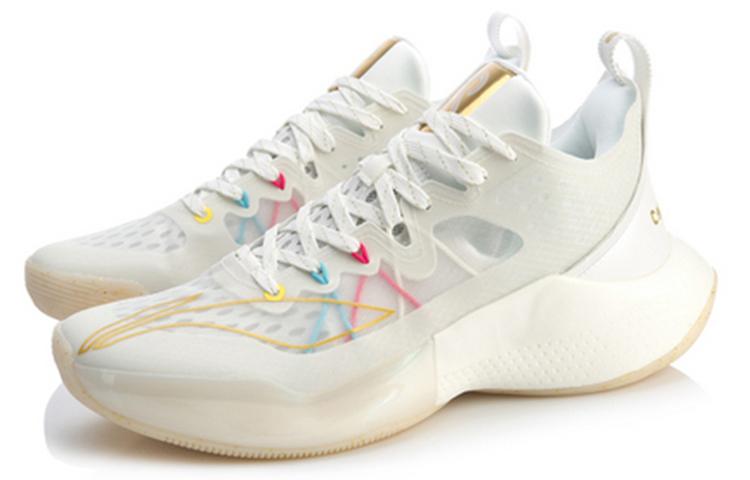 Li Ning Sonic 8 Low Basketball Shoes Men's Low Top Ivory ABAQ035-9