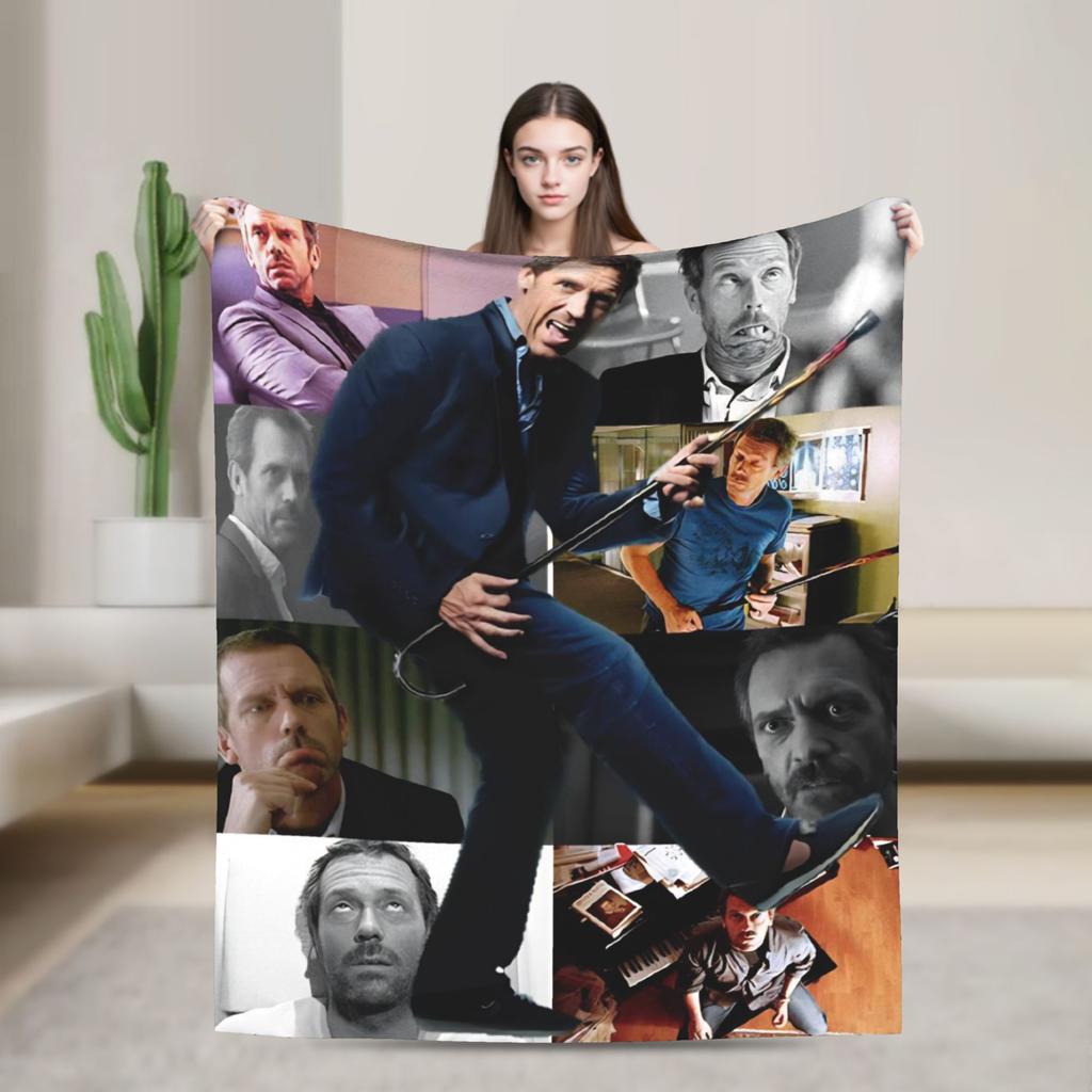 Dr. Gregory House Blankets Quality Warm Soft House MD American Television Bedding Throws Winter Travel Bedroom Funny Bedspread