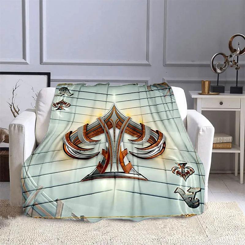 Playing card printing flannel blanket thermal blanket soft and comfortable home blanket universal in all seasons
