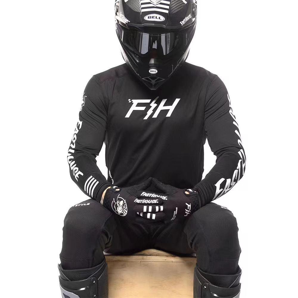 Fasthouse Motorcycle Jersey Racing Jersey Cycling Jersey Cycling T-Shirt Mountain Bike Cycling Speed Downwards Quick-Drying Sweat