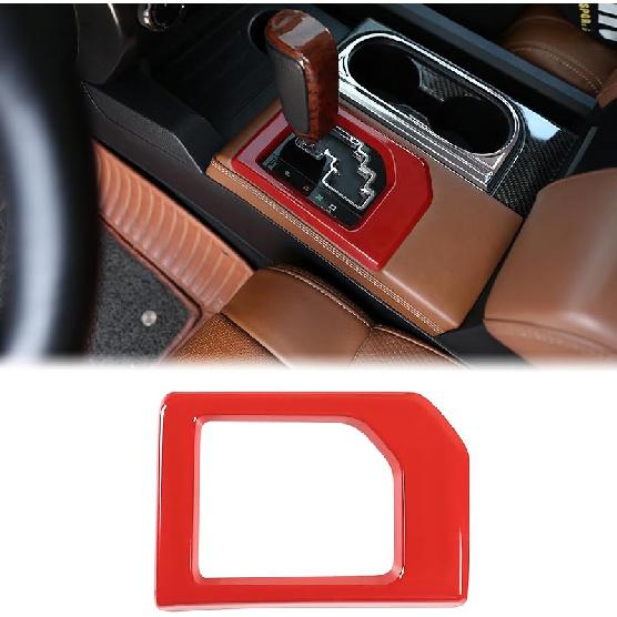 

Aunginsy Накладка на панель переключения передач Подходит для Toyot@a Tundra 2014-2021 Панель консоли переключения передач автомобиля Защитная рамка панели от царапин Крышка для декора панели переключения передач красный