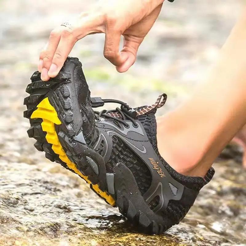 Fashion Wading Shoes Men's Summer Mesh Breathable Hiking Shoes Outdoor Hiking Casual Shoes