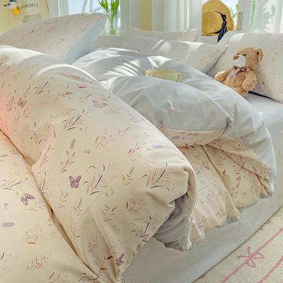 Cotton Bedding Four-piece Set Bed Sheet Quilt Cover Pillowcase Three-piece Set Skin-friendly Breathable and Comfortable