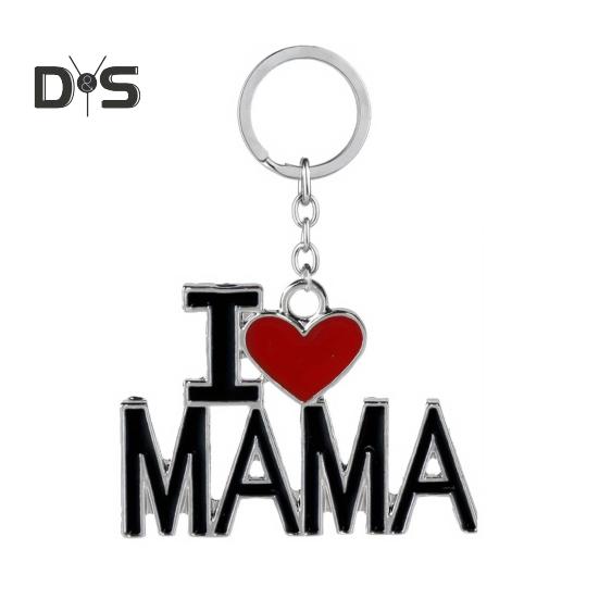 

Брелок для ключей с подвеской в виде сумки для автомобиля, с надписью «Любовь, мама, папа», с двухсторонним гравированным дизайном, символизирующий связь родителей и детей D