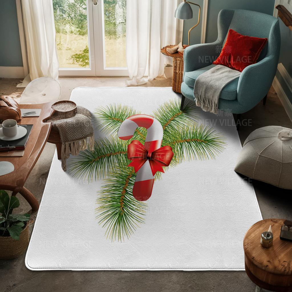 House Entrance Carpet Home Door Mat Living Room Bath Foot Bathroom Non-slip Water Absorption Rugs Bath Merry Christmas Winter