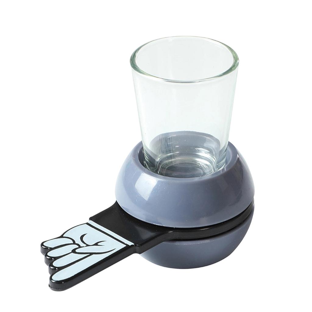 Arrow Spinner Shot Glass Game Set for Parties and Gatherings Interactive Finger Spin Board with Glass Cup for Group Entertainment
