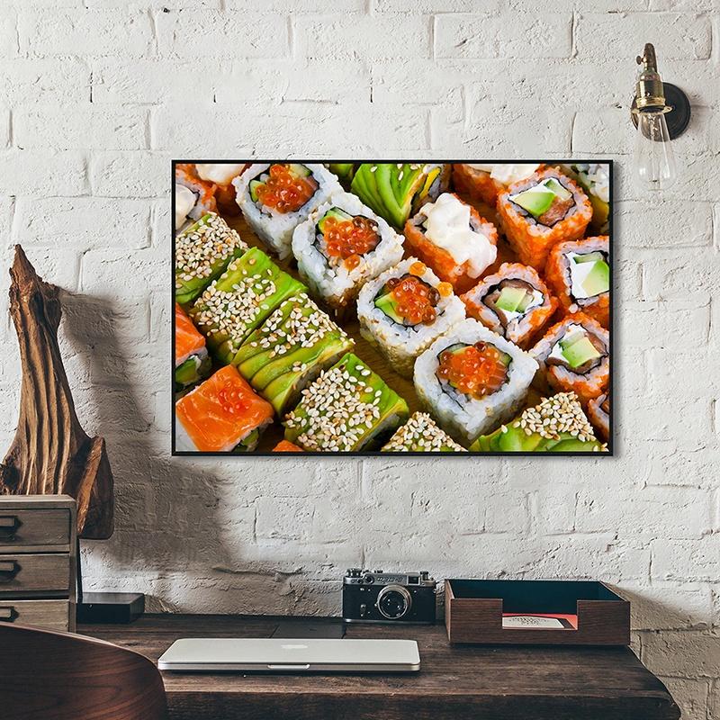 Japanisches Restaurant-Thema, dekoratives Gemälde, Sushi, dekoratives Poster, Leinwandgemälde, Poster, Dekoration, Geschenke