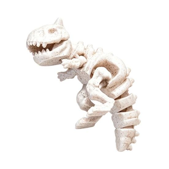 3D Printed Mini Skeleton Dinosaur Model Articulating Dinosaur Figurine Collectible Desktop Decoration for Kids Teens Adults