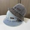 New early spring washed retro denim bucket hat women show washbasin hat outdoor casual versatile sun hat