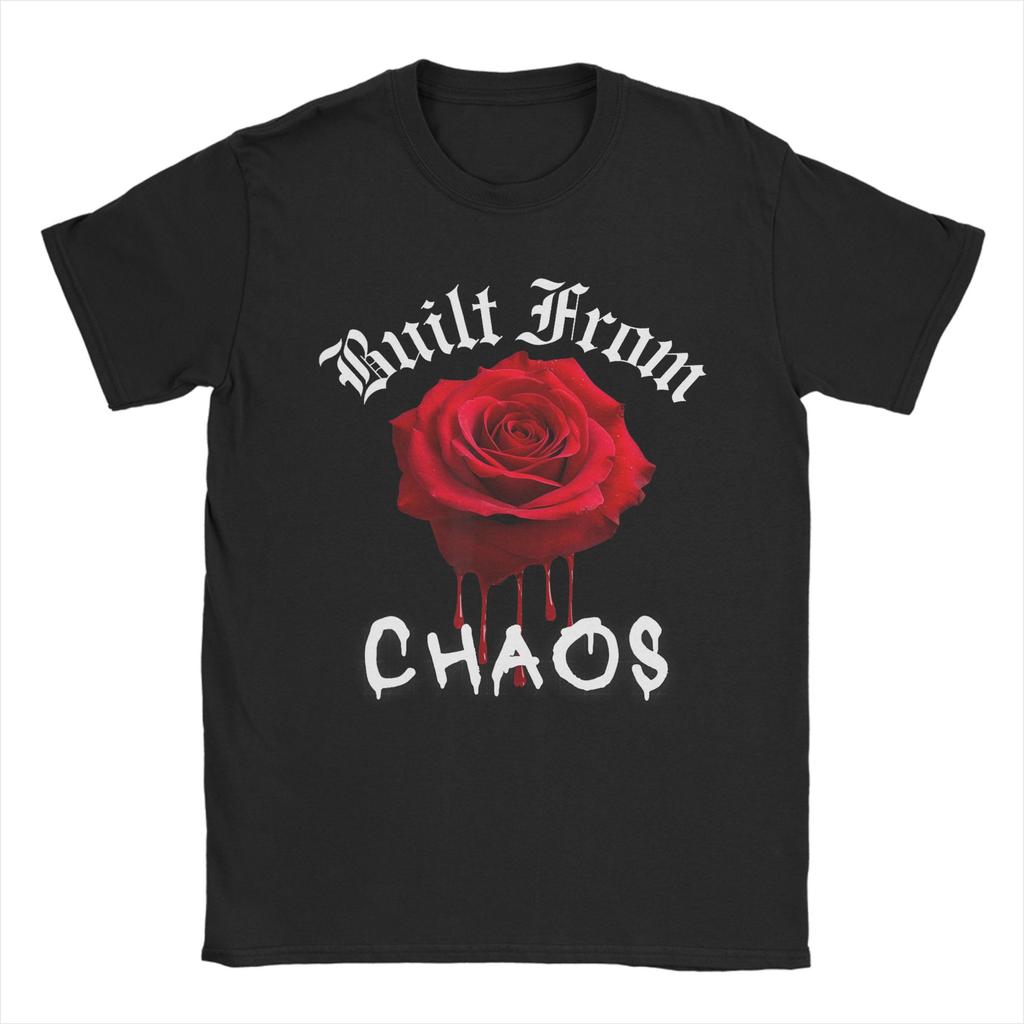 Vintage Streetwear Grafik Dunkelblumen Urban Ästhetik T-Shirts für Männer Rundhals Reines Baumwoll-T-Shirt Kurzarm-Tees Party