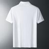 Summer Collar Ice Silk Short Sleeved Polo Shirt Solid Color T-shirt Short Sleeved Business Polo Shirt Men's Casual Top
