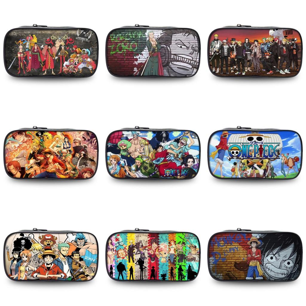 One Piece Luffy Anime Printed Single Layer Stationery Storage Pencil Bag For Students And Office Use