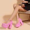Fashion New Platform Platform High Heels Women Independent Stand Europe and The United States with A Line Fashion Sandals