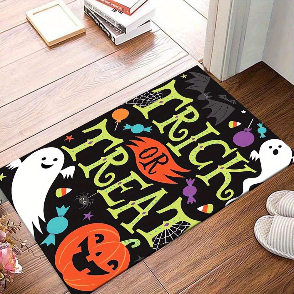 

1pc Trick or Treat Area Rug, Slip-Resistant, Easy-Clean, Stain-Resistant, Perfect for Cozy Living Rooms, Bedrooms, Kitchens, Offices, and Ho 60cm by 90cm