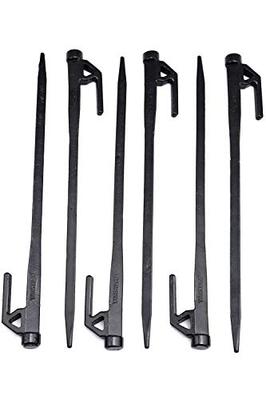 UJack Casting Pegs TRISTAKE (Tri-Stake) 28cm Cathodic Electrodeposition Coated, Set of 6 (Black)