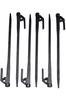 UJack Casting Pegs TRISTAKE (Tri-Stake) 28cm Cathodic Electrodeposition Coated, Set of 6 (Black)