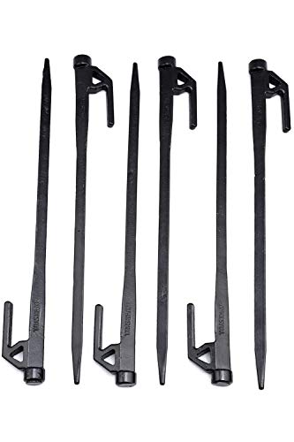 

UJack Casting Pegs TRISTAKE (Tri-Stake) 28cm Cathodic Electrodeposition Coated, Set of 6 (Black)