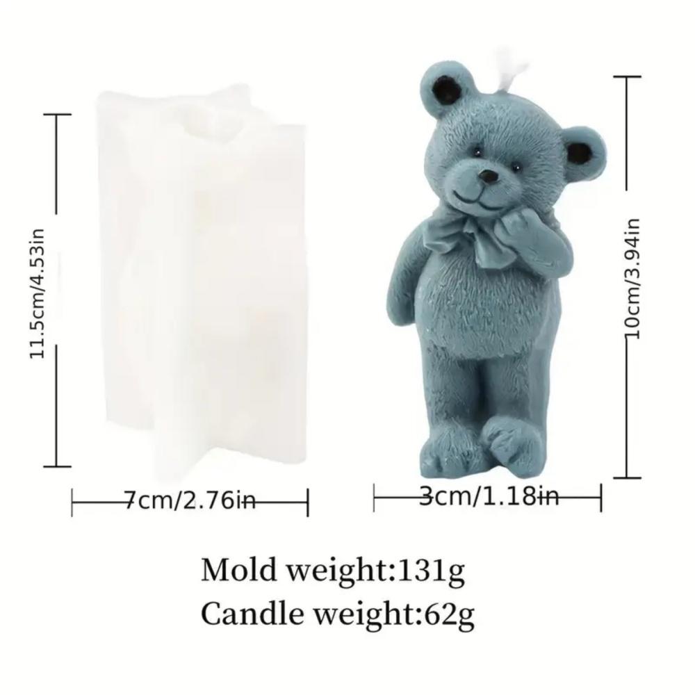 3D medvídek silikonová forma na svíčky zvířátka roztomilý pár medvídků forma na epoxidovou pryskyřici domácí dekorace nástroje na výrobu mýdla romantický svatební dar