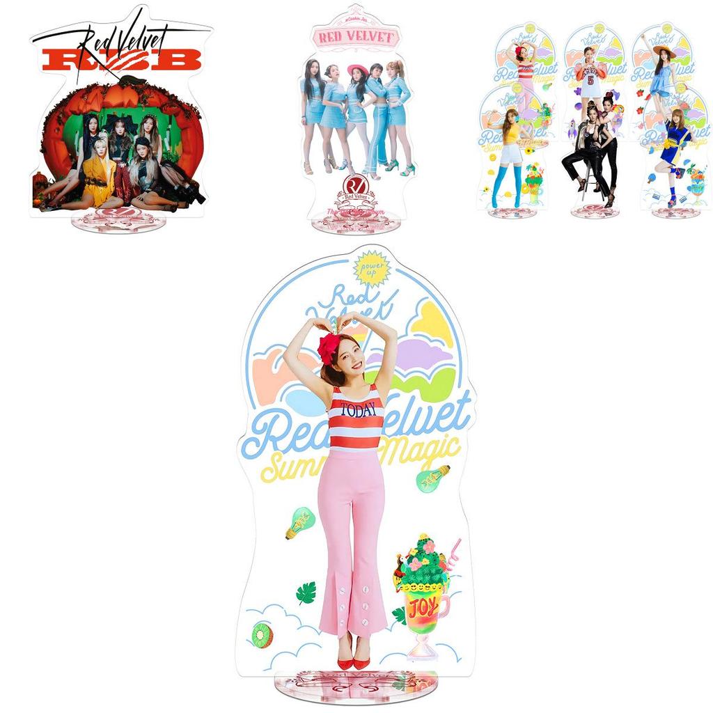 Exquisite Red Velvet Acrylic Standee Featuring Yeri Irene For Elegant Table Decor