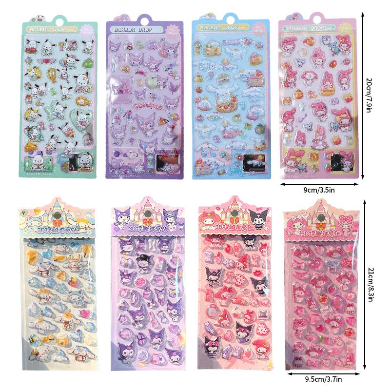 Cartoon Anime Rabbit Judy Fox Nick Stickers Zootopia 3D Relief Sticker Children DIY Scrapbook Notebook Decorative Sticker Gift