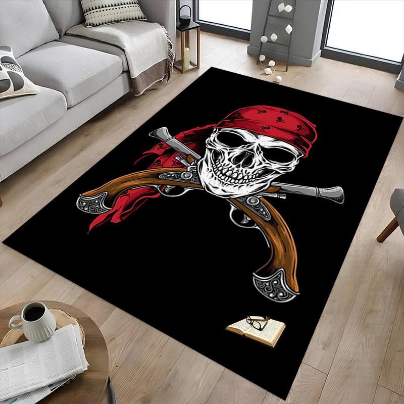 1ks Pirátská lebka Koberec, Kancelářský koberec Venkovní rohož Domácí dekorace Plošný koberec Festival