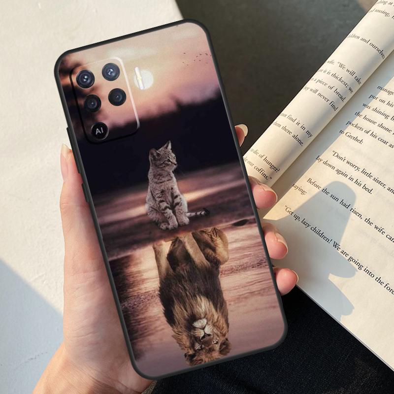 Cool Animal Big Cat Tiger Case For Oppo A5 Pro A15 A16 A17 A57 A77 A94 A74 A54 A76 A96 A40 A60 A80 A18 A38 A58 A78 A98