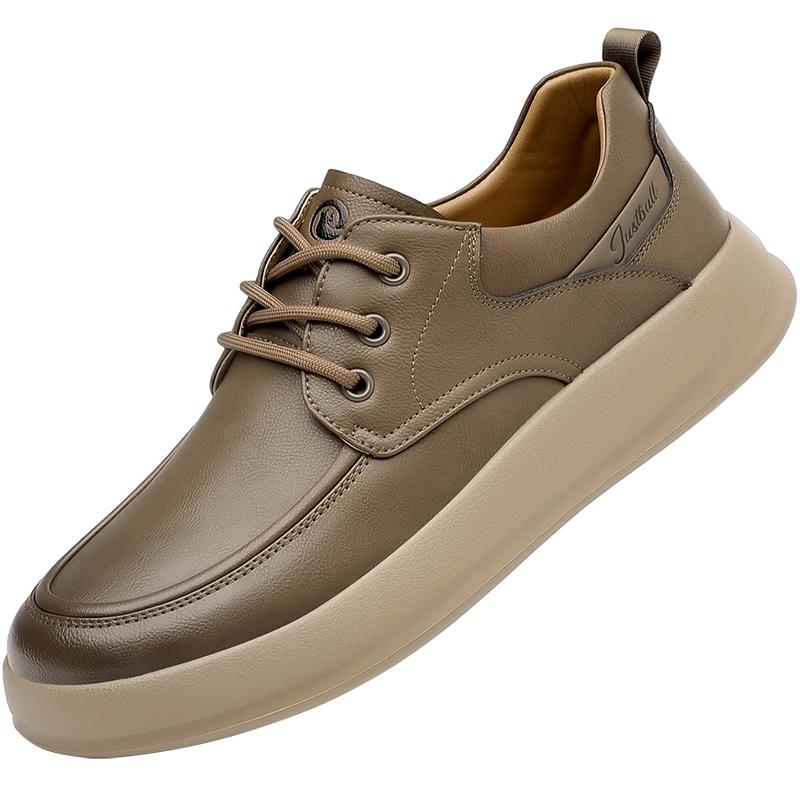 2026 New Men's Soft Bottom Business Shoes Fashion Genuine Leather Oxford Shoes Comfy Casual Leather Retro Versatile Board Shoes