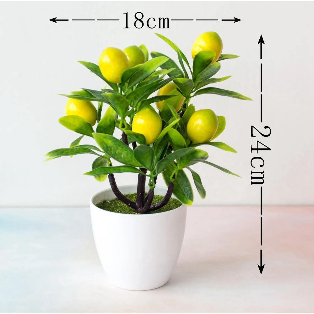 Artificial Plants Bonsai Small Fruit Tree Potted Bonsai Simulation Decor Artificial Ornaments Artificial Plant Bonsai Home Decor