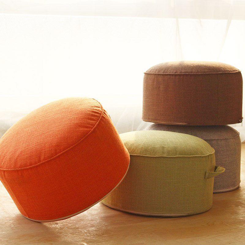 Tatami Floor Round Pillow Seat Cotton Linen Cushion Meditation Chair Stool