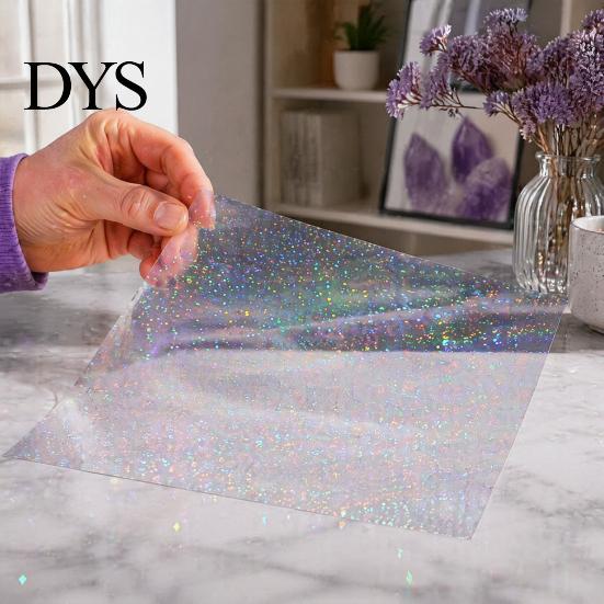 Rainbow Shimmer Laminating Roll 2PCS Holographic Film, with Shimmering Effect, Waterproof Sheets Scratch-Proof Precoated for Cards And DIY Projects
